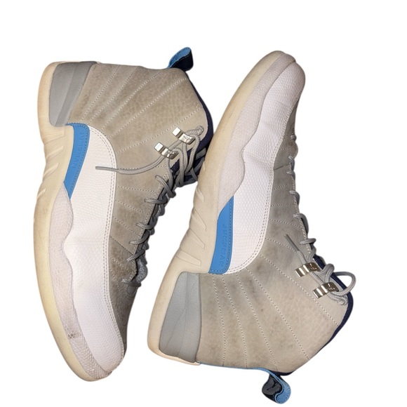 Air Jordan 12 Retro Grey University Blue High-Top Sneakers Shoes 12 - Picture 4 of 7